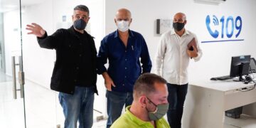 JORGE MACRI SE MOSTRÓ JUNTO A GRINDETTI EN VICENTE LÓPEZ EN UNA REUNIÓN DE GESTIÓN CON SELLO PRO