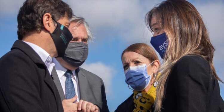ALBERTO FERNÁNDEZ, GABRIEL KATOPODIS, AXEL KICILLOF Y MALENA GALMARINI INAUGURARON LA PLANTA DEPURADORA PRESIDENTE PERÓN PARA MÁS DE 30 MIL VECINAS Y VECINOS