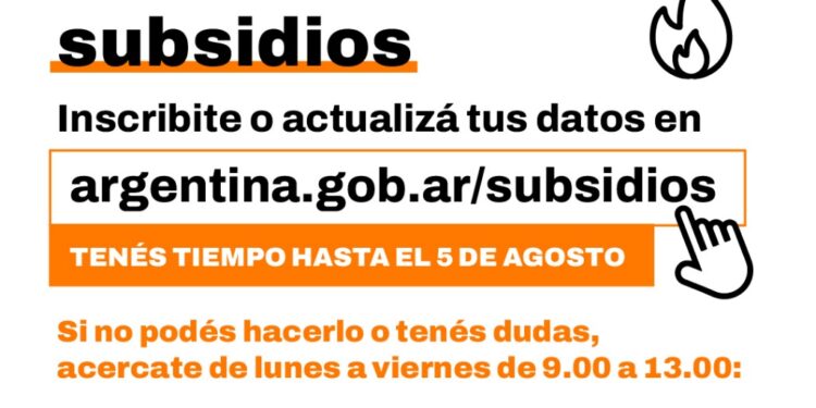 ÚLTIMOS DÍAS PARA TRAMITAR LOS SUBSIDIOS DE LUZ Y GAS