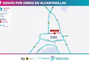 San Miguel del Monte: corte total por obras en calle 25 de Mayo